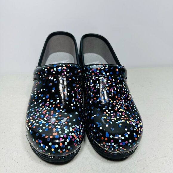 DANSKO LT CONFETTI PATENT CLOGS size 39-8 - Picture 3 of 7